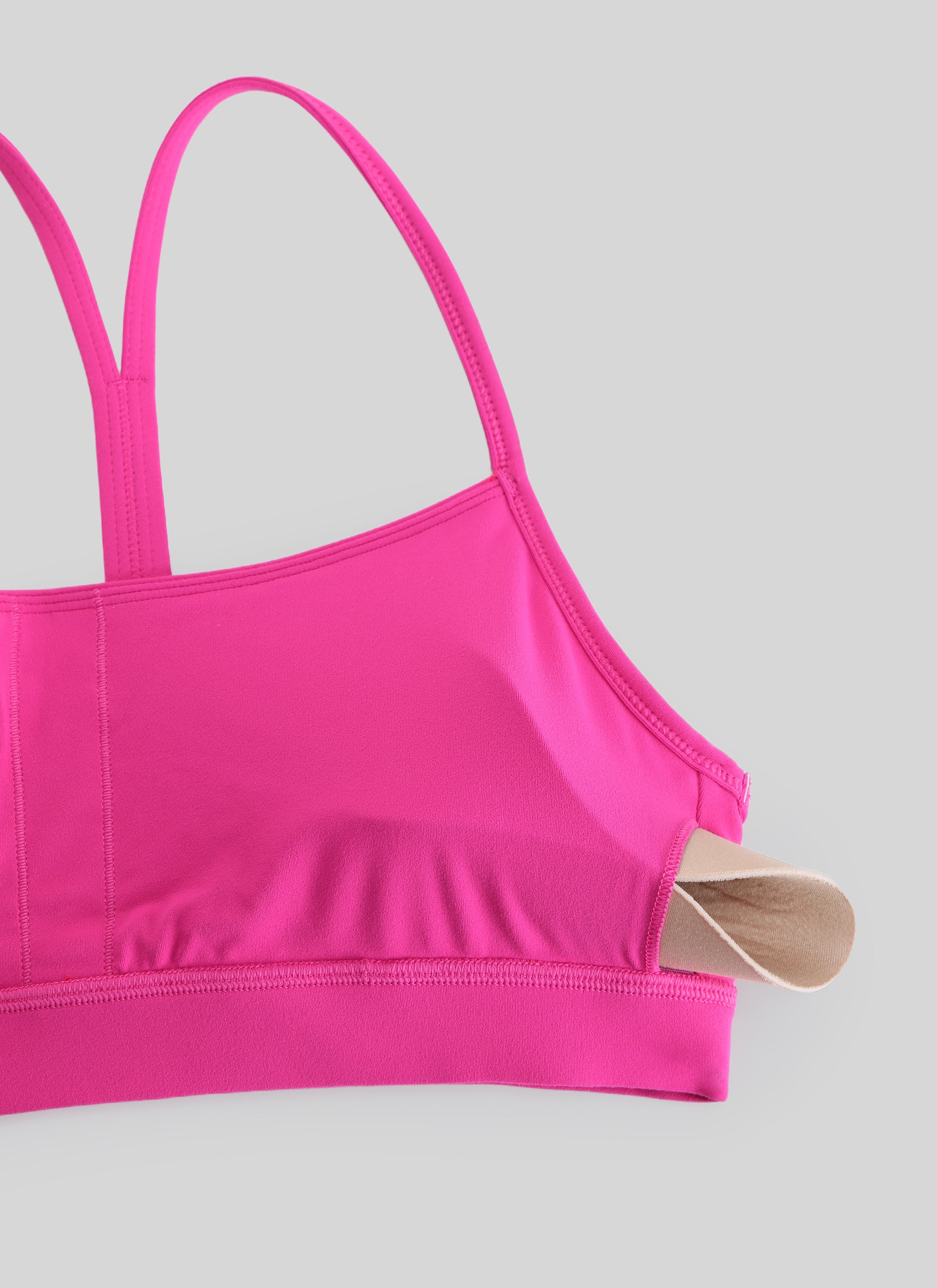 CRZ YOGA Women's Yoga Light Support Butterluxe Sports Bra Y back Hibiscus Purple