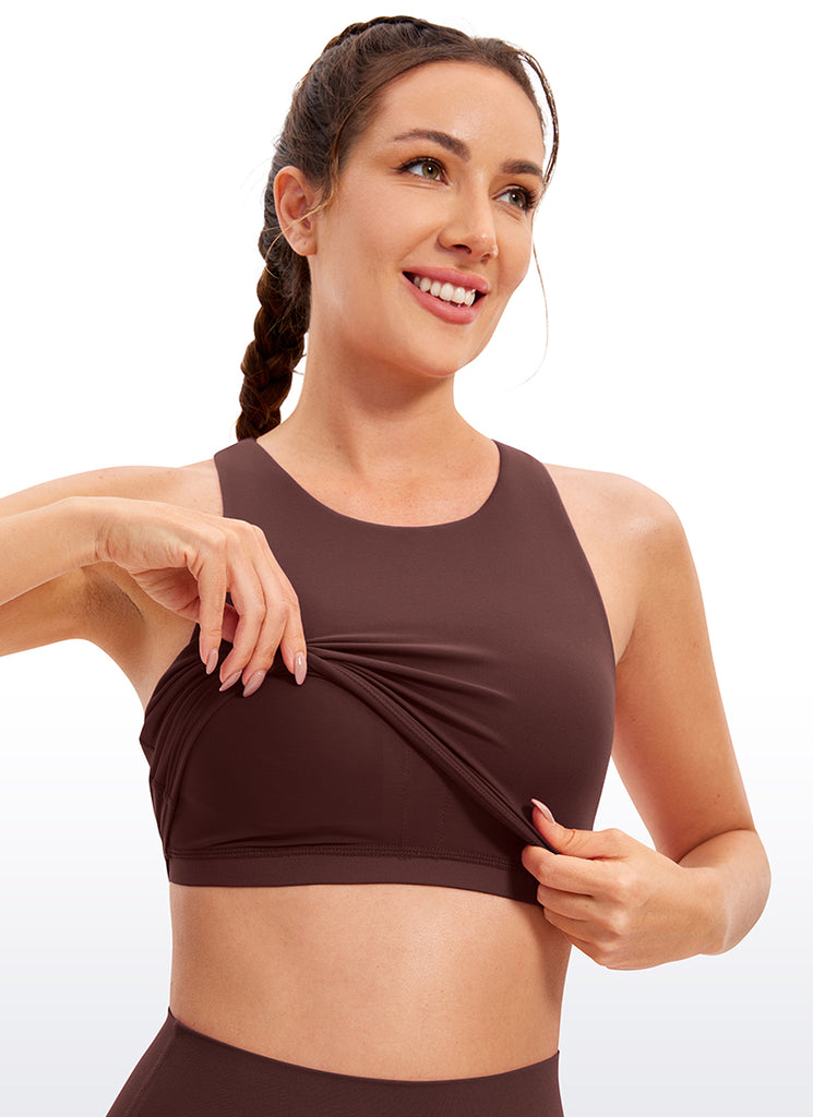 CRZ YOGA  Women's Yoga Low Support Butterluxe Tank High Neck Racerback Black