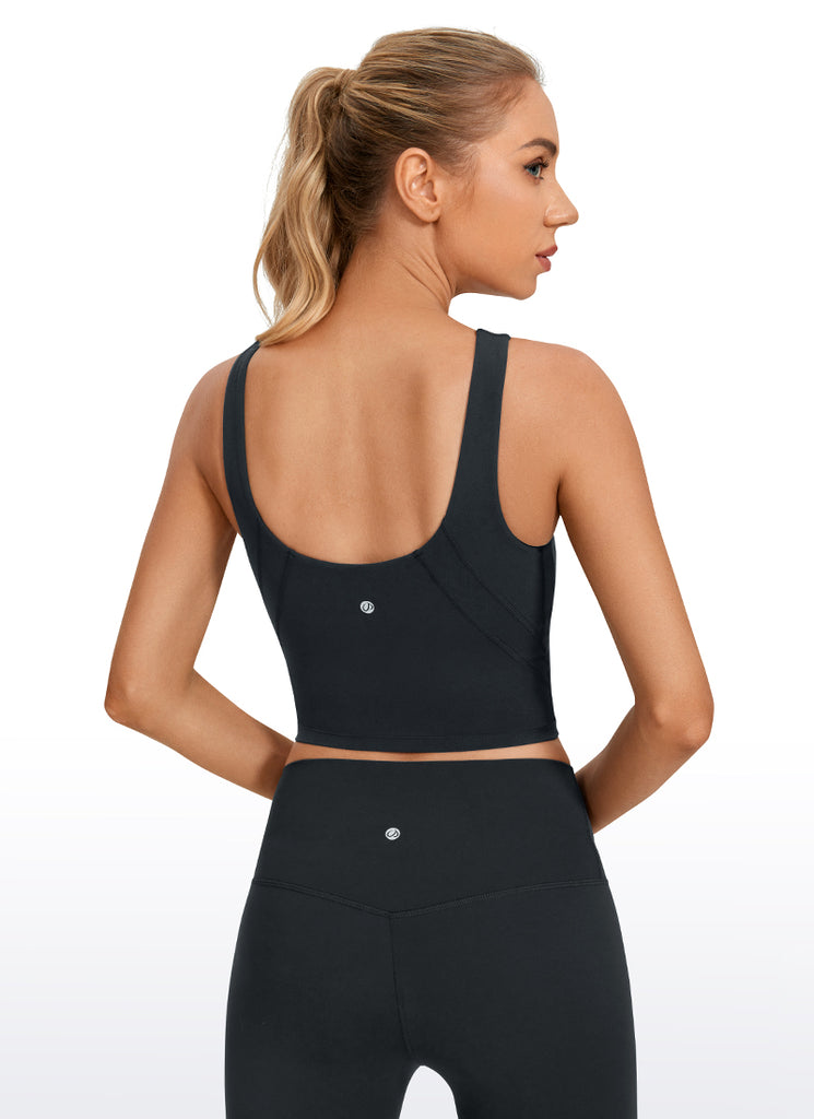 CRZ YOGA Women's Yoga Low Support Butterluxe High Neck Bra U Back Tornado