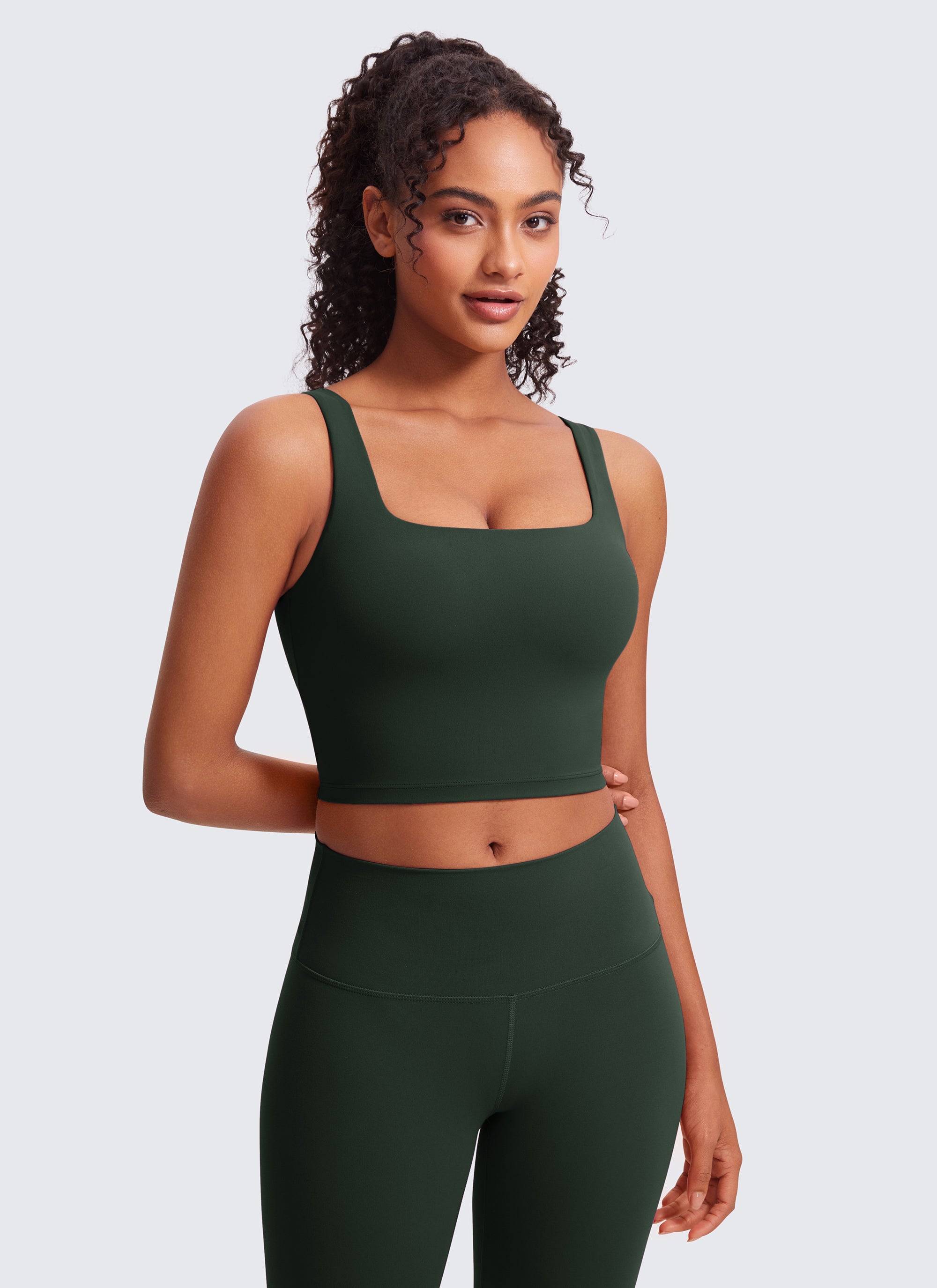 Butterluxe Square Neck Built in Bra Tank