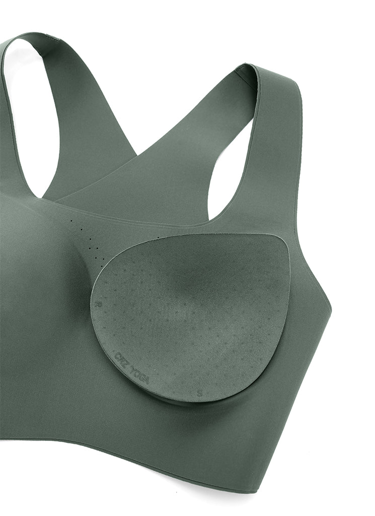 CRZ YOGA Womens U Neck High Impact Training Sports Bra Racerback Wild Indigo