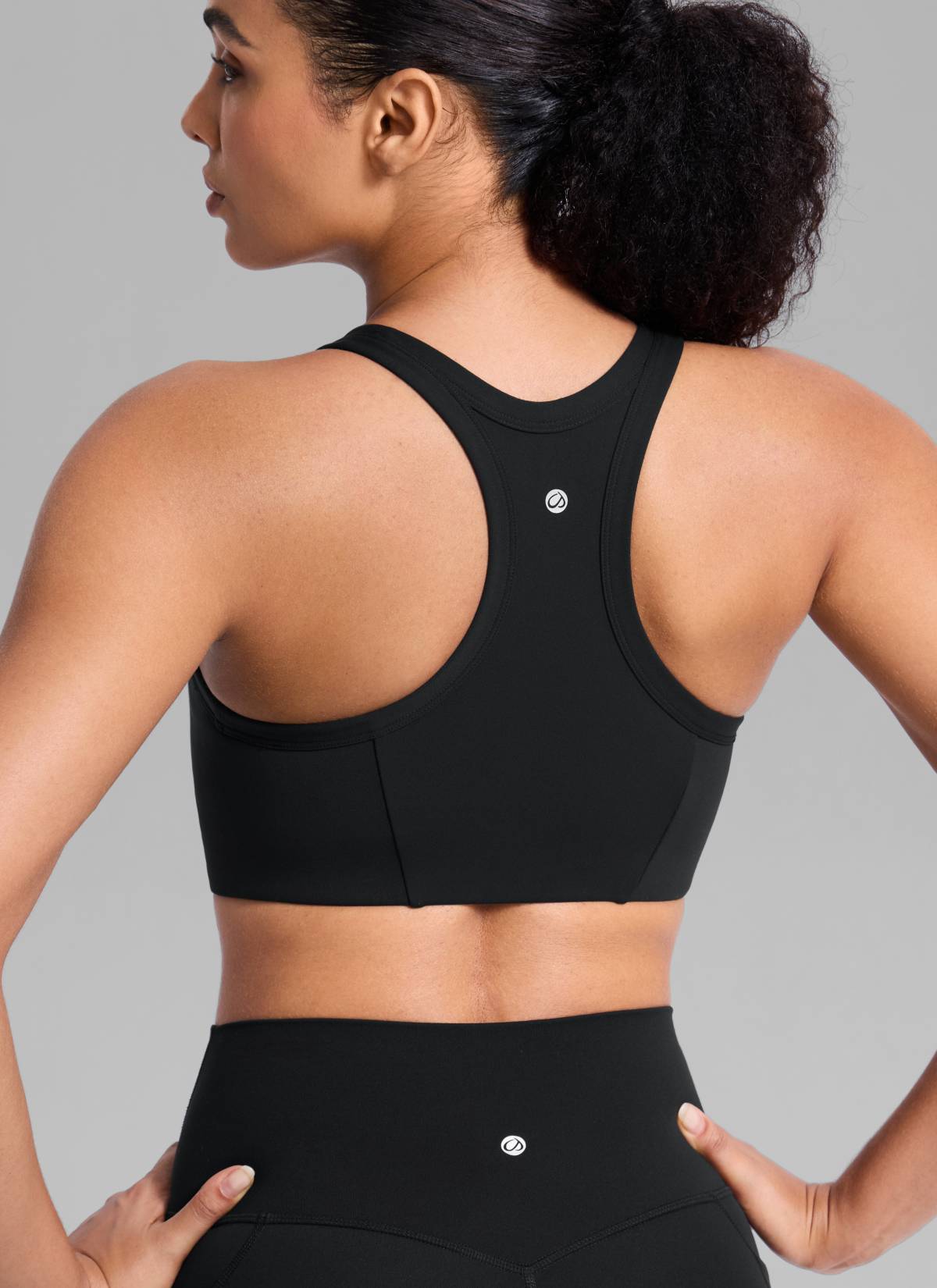 CRZ YOGA Women's Butterbreeze Training Racerback Longline Sports Bra Black
