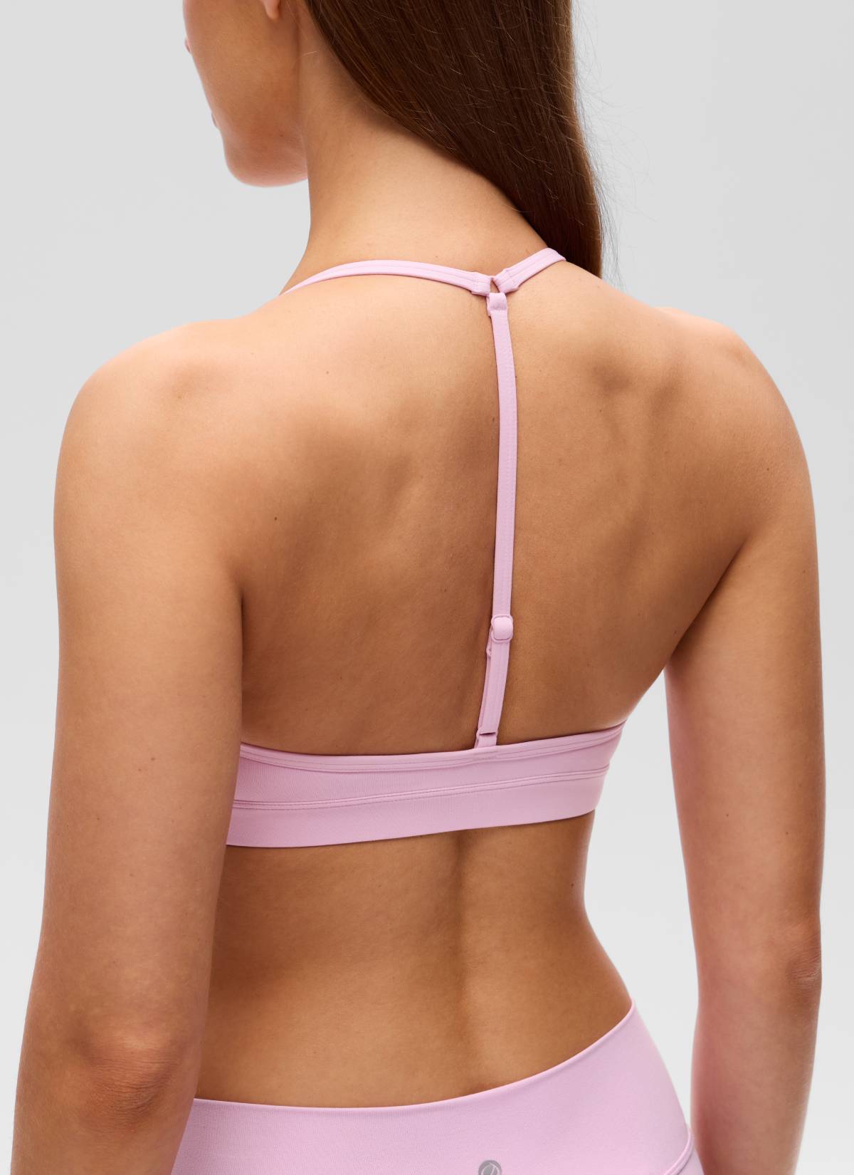 CRZ YOGA Women's Butterluxe Soft Yoga T Back Double Lined Sports Bra Vita Pink