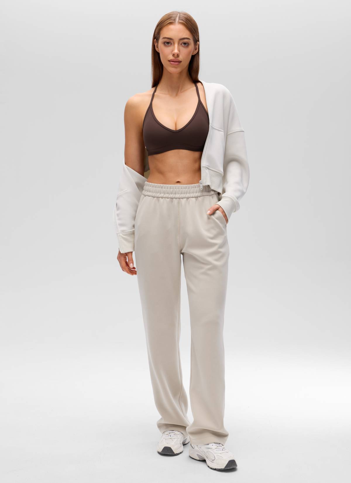 CRZ YOGA Women's Butterluxe Soft Yoga T Back Double Lined Sports Bra Hot Fudge Brown