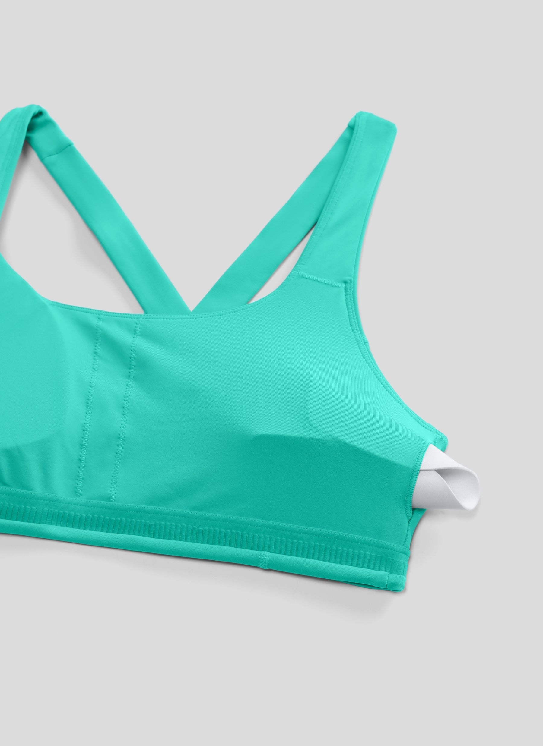 CRZ YOGA Women's SculptAir Training Criss Cross Back Straps Sports Bra Atlantis Green