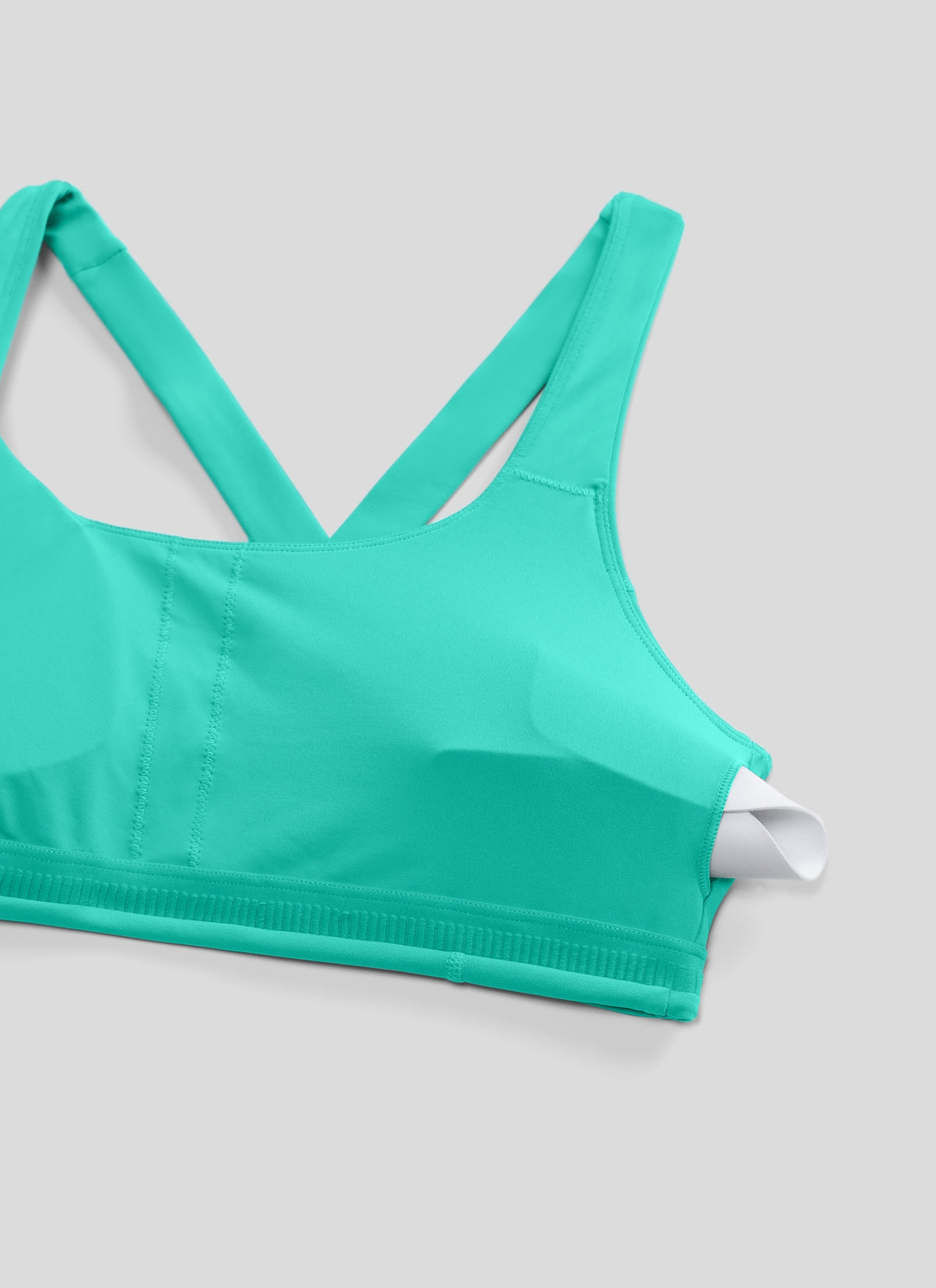 CRZ YOGA Women's SculptAir Training Cross Back Sports Bra Atlantis Green @model_info:C
