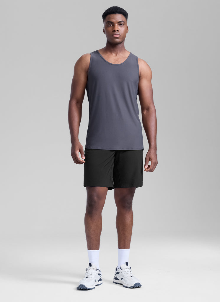 CRZ YOGA Men's Train Relaxed Fit Feathery-Fit Linerless Shorts 9'' Black