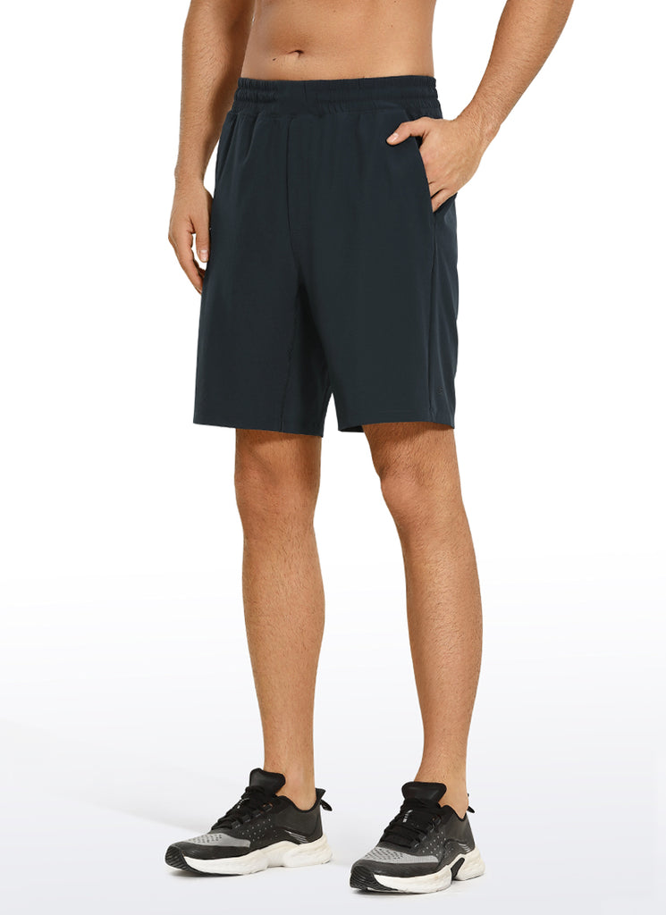 CRZ YOGA Men's Train Run Classic Fit Feathery-Fit Lined Shorts 9'' True Navy