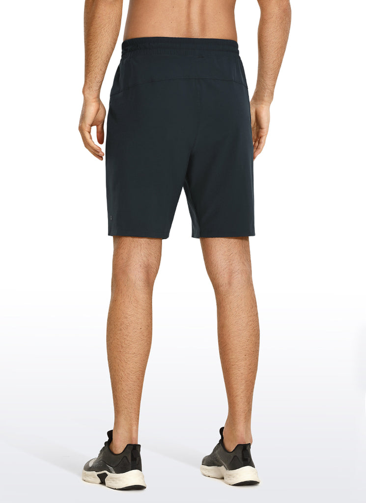CRZ YOGA Men's Train Run Classic Fit Feathery-Fit Lined Shorts 9'' True Navy