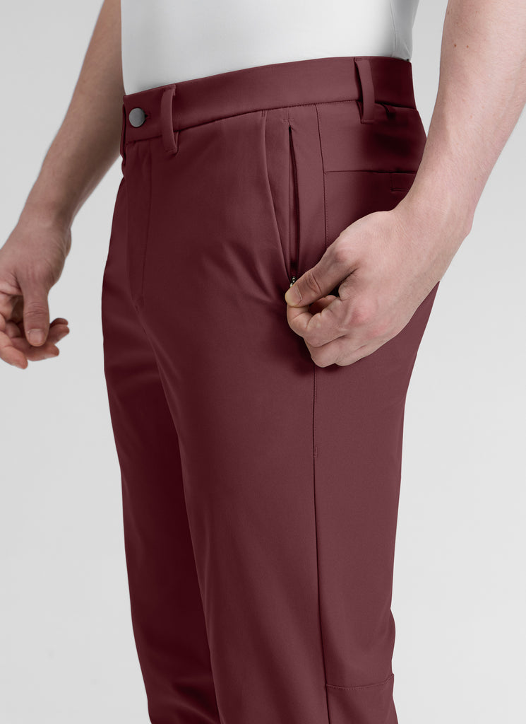 CRZ YOGA Mens Work Classic Fit All-Day Comfort Golf Pants Pockets 30'' Nomad Grey