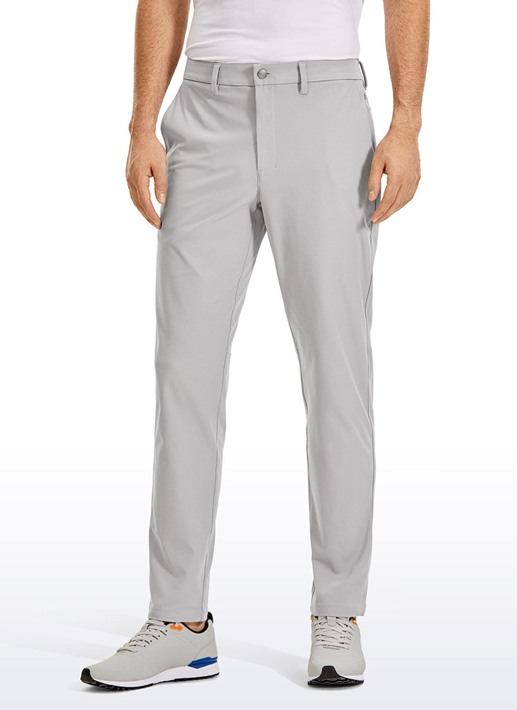 CRZ YOGA Mens Work Classic Fit All-Day Comfort Golf Pants Pockets 34'' Gull Gray
