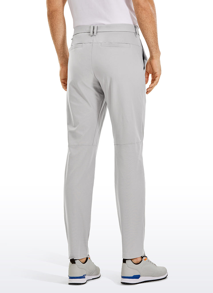 CRZ YOGA Mens Work Classic Fit All-Day Comfort Golf Pants Pockets 34'' Gull Gray
