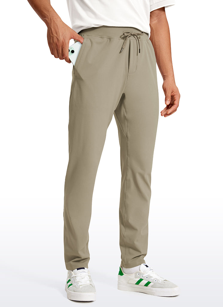 CRZ YOGA Men's Train Relaxed Fit On the Travel Pants 30'' Dark Red 2