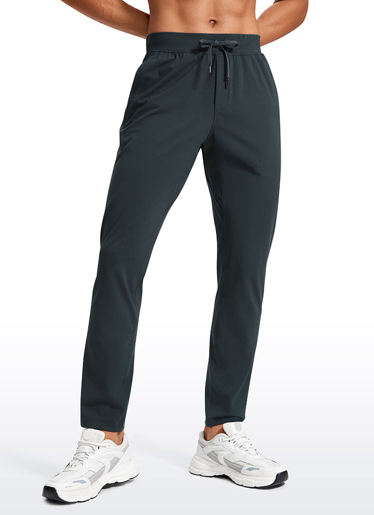 CRZ YOGA Men's Train Relaxed Fit On the Travel Pants 30'' Grey Sage