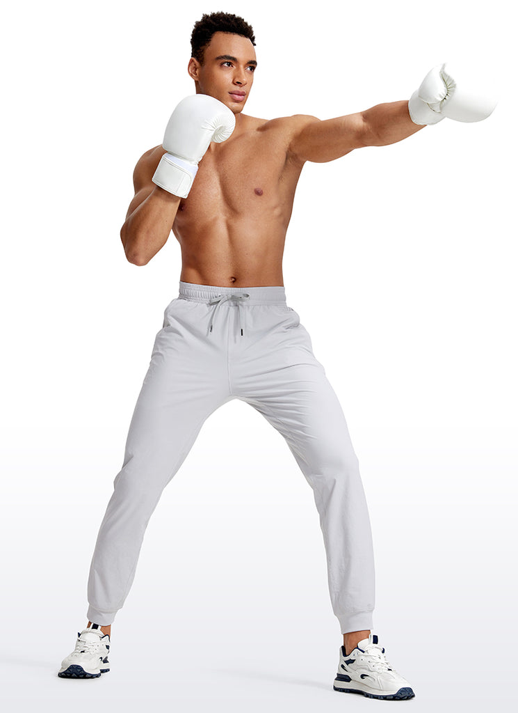 CRZ YOGA Men's Causul Relaxed Fit Lightweight Joggers Zip Pockets 29'' True Navy