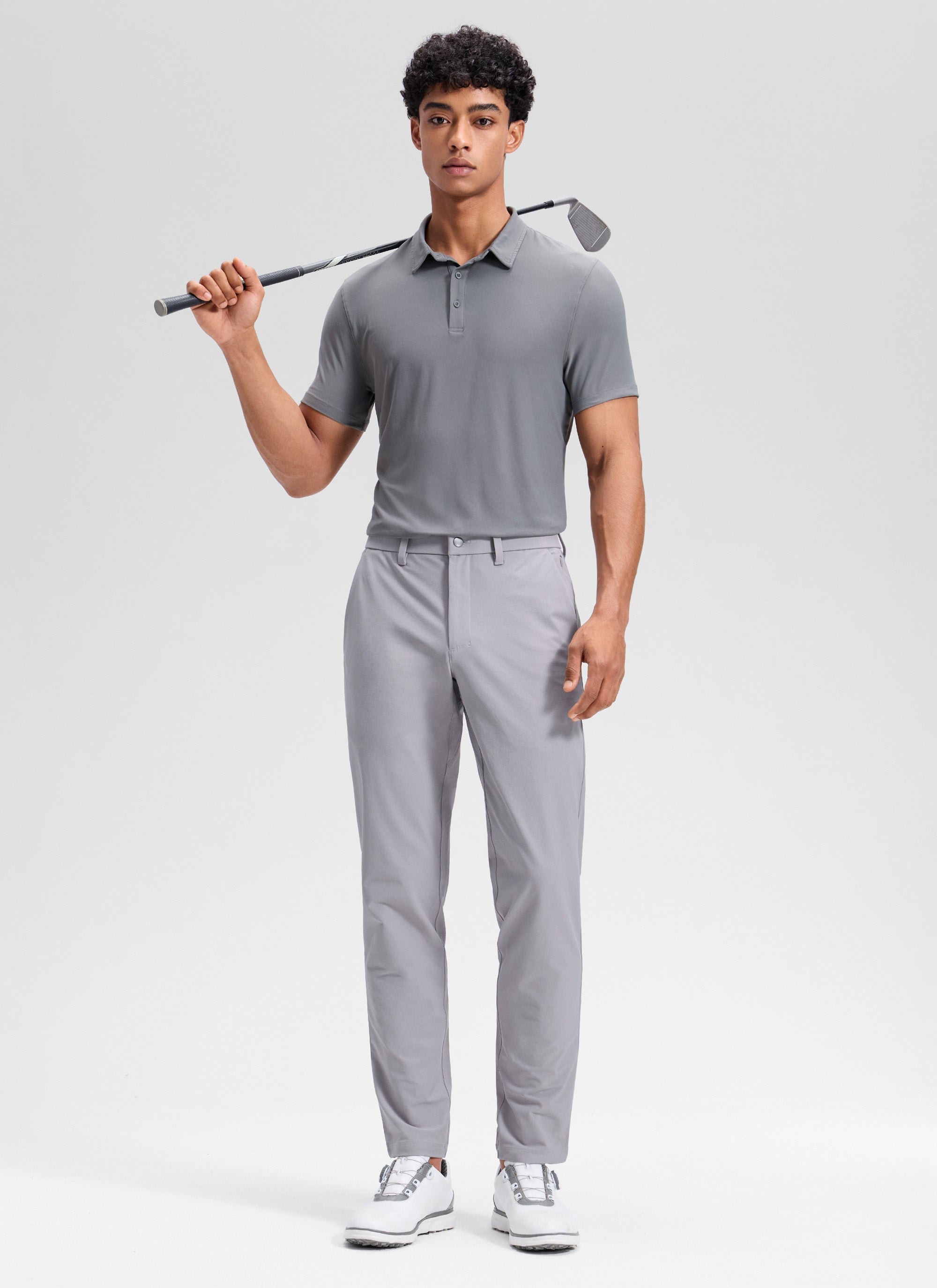 CRZ YOGA Man's Stretch Cotton Golf Mid Rise Pocket Chino Pant 32