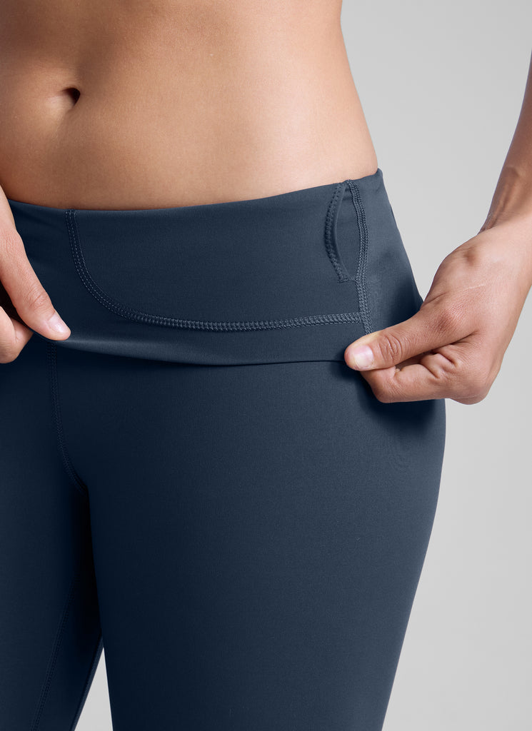 CRZ YOGA Women's Yoga Train High Rise Nakedfeel Leggings 25" 7/8 Pants Twilight Blue