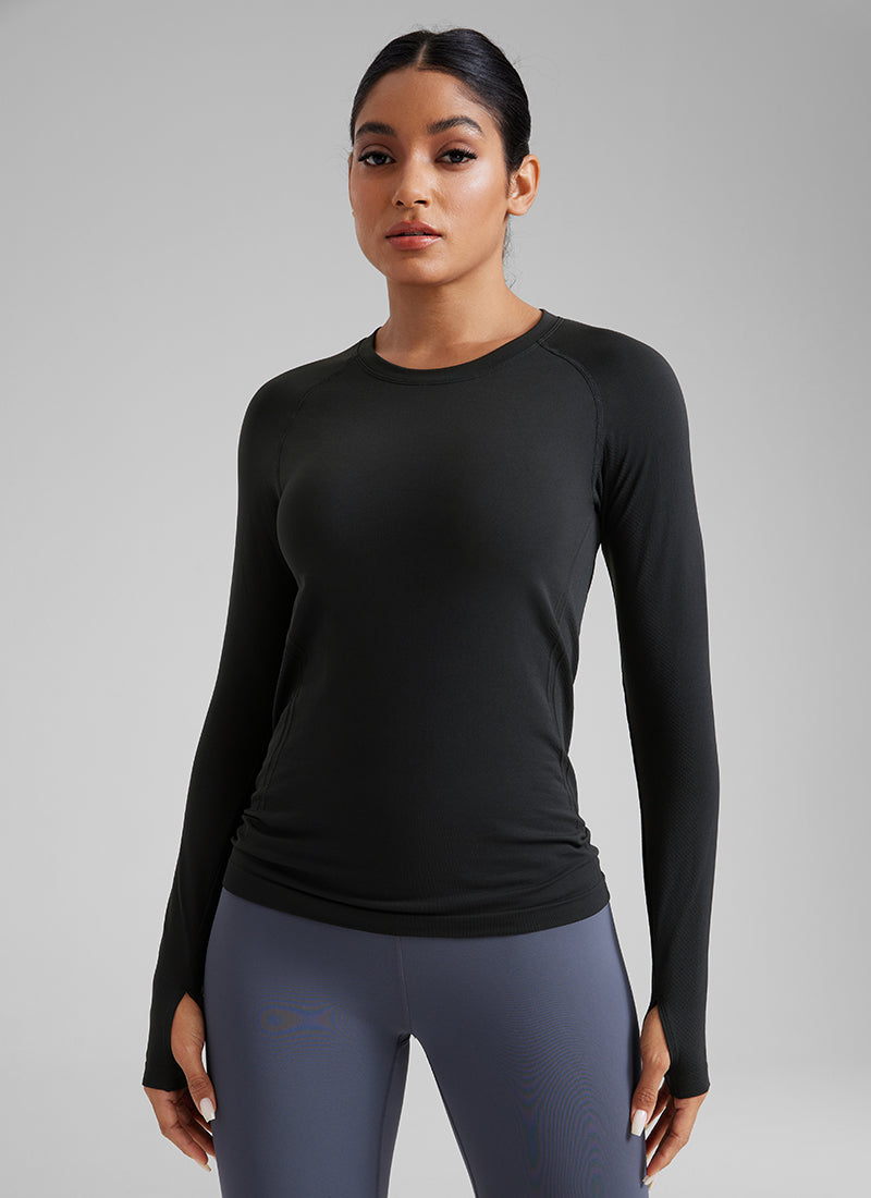 Seamless Crew Neck Long Sleeve