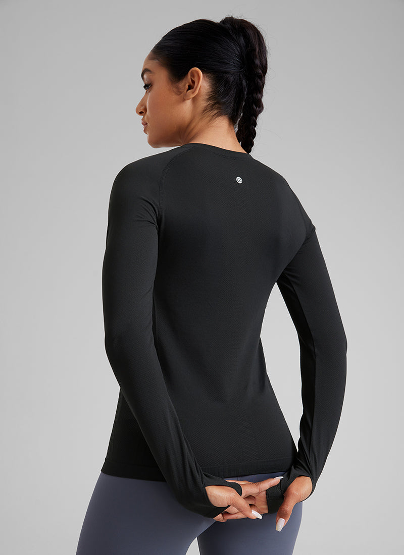 Seamless Crew Neck Long Sleeve