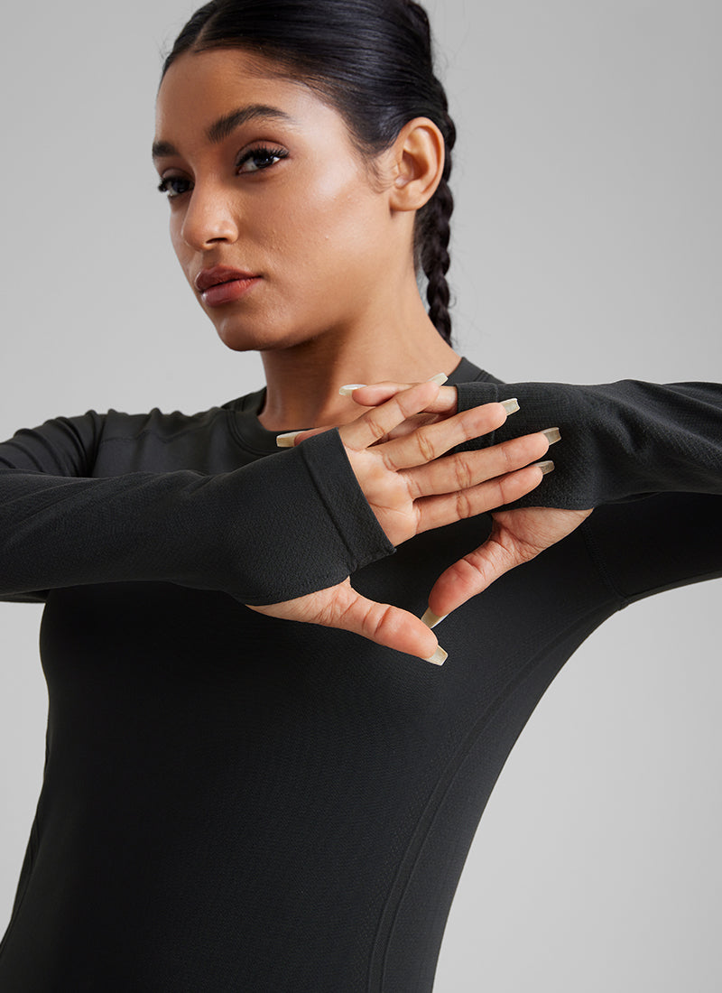 Seamless Crew Neck Long Sleeve