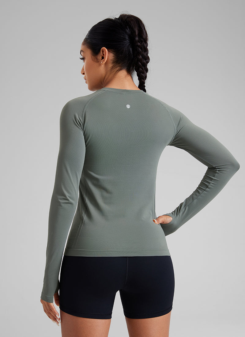 Seamless Crew Neck Long Sleeve
