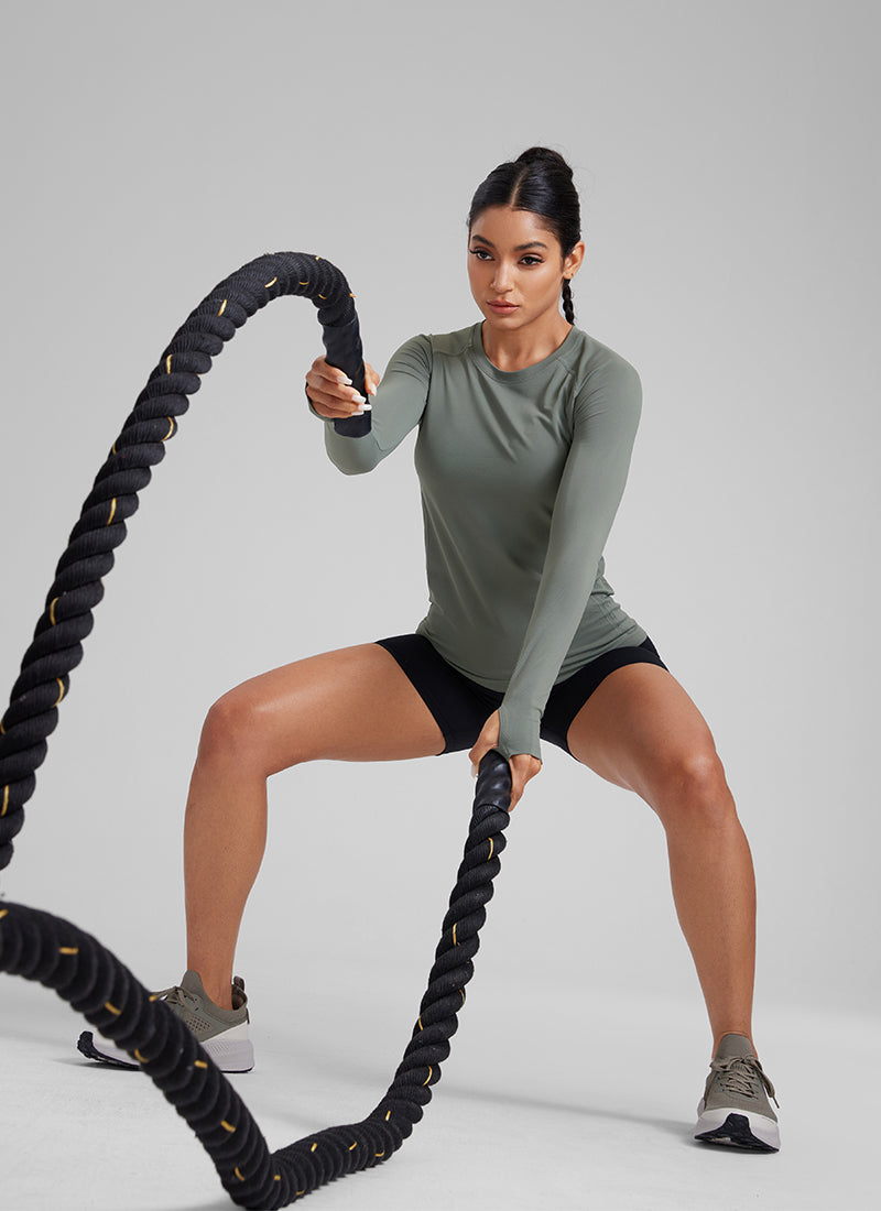 Seamless Crew Neck Long Sleeve