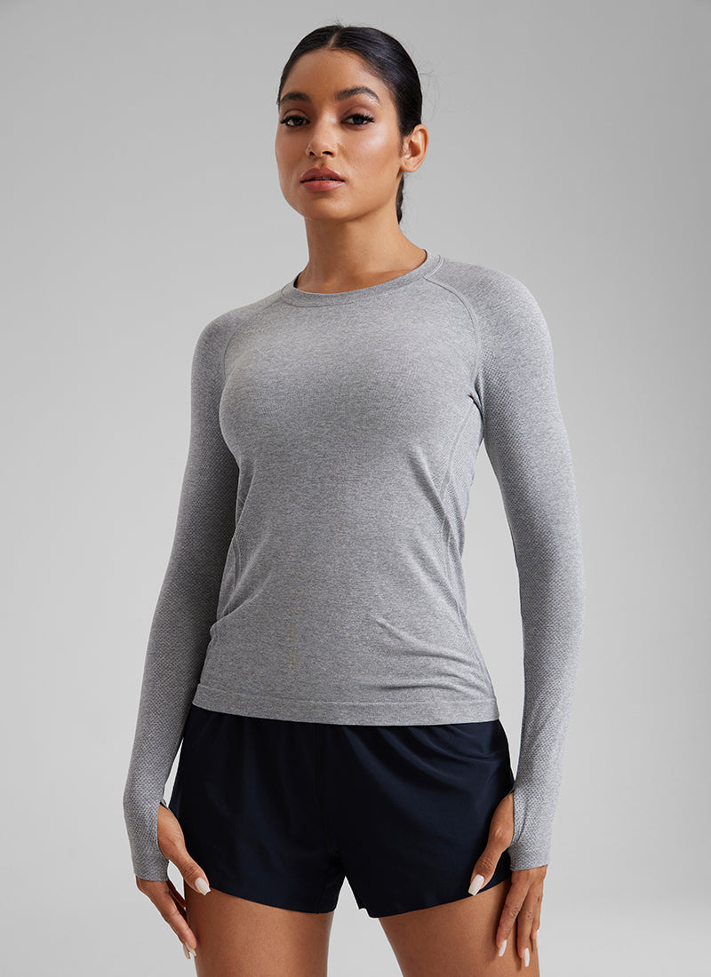 Seamless Crew Neck Long Sleeve