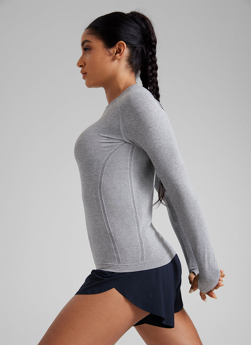 Seamless Crew Neck Long Sleeve