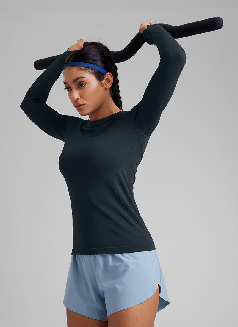 Seamless Crew Neck Long Sleeve