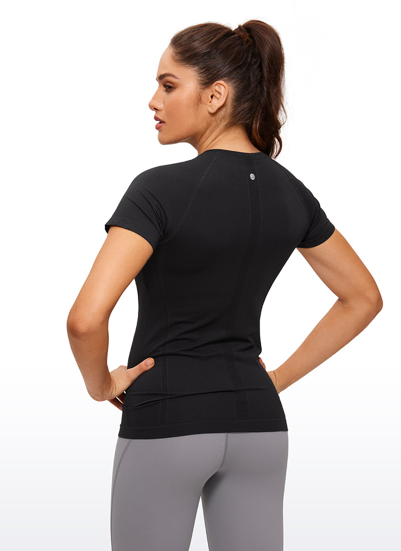 Seamless Hip Length Short Sleeve