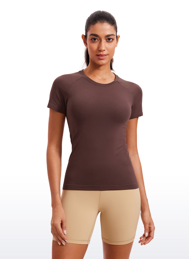 Seamless Hip Length Short Sleeve