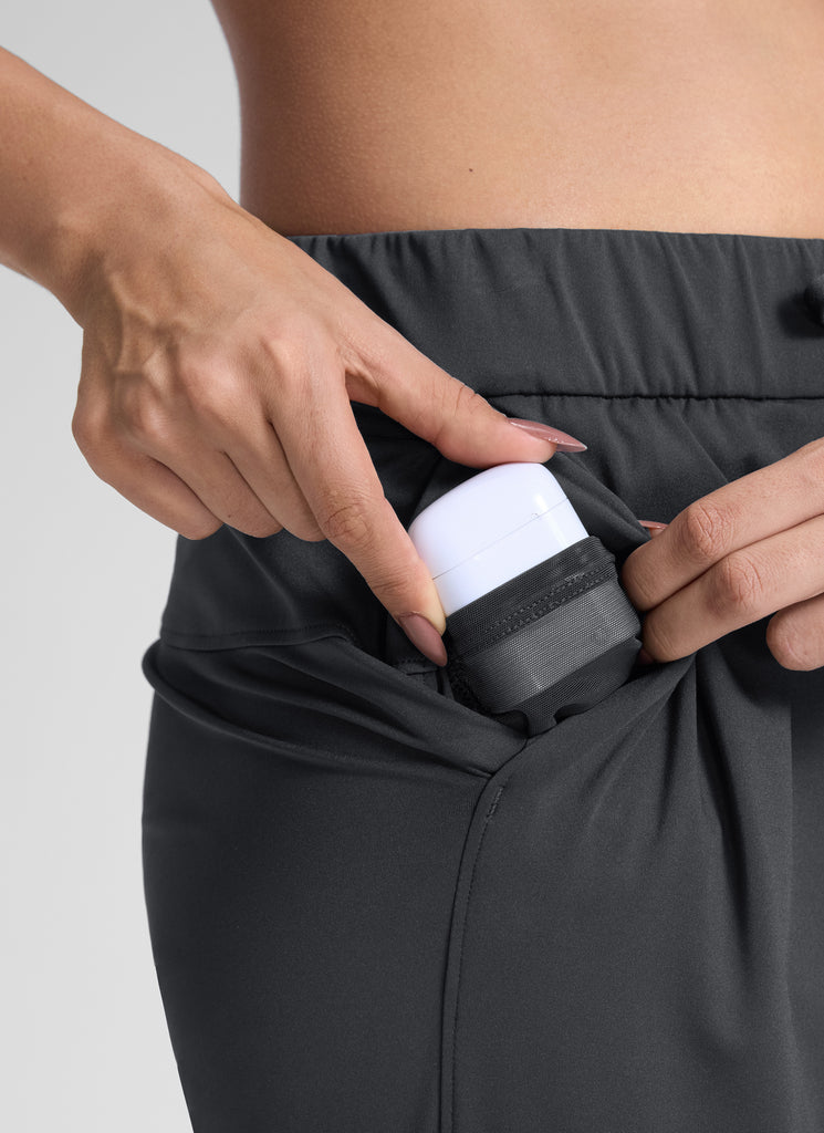 CRZ YOGA Women's Travel Slim Fit Stretch Drawstring Jogger 27'' Milky White