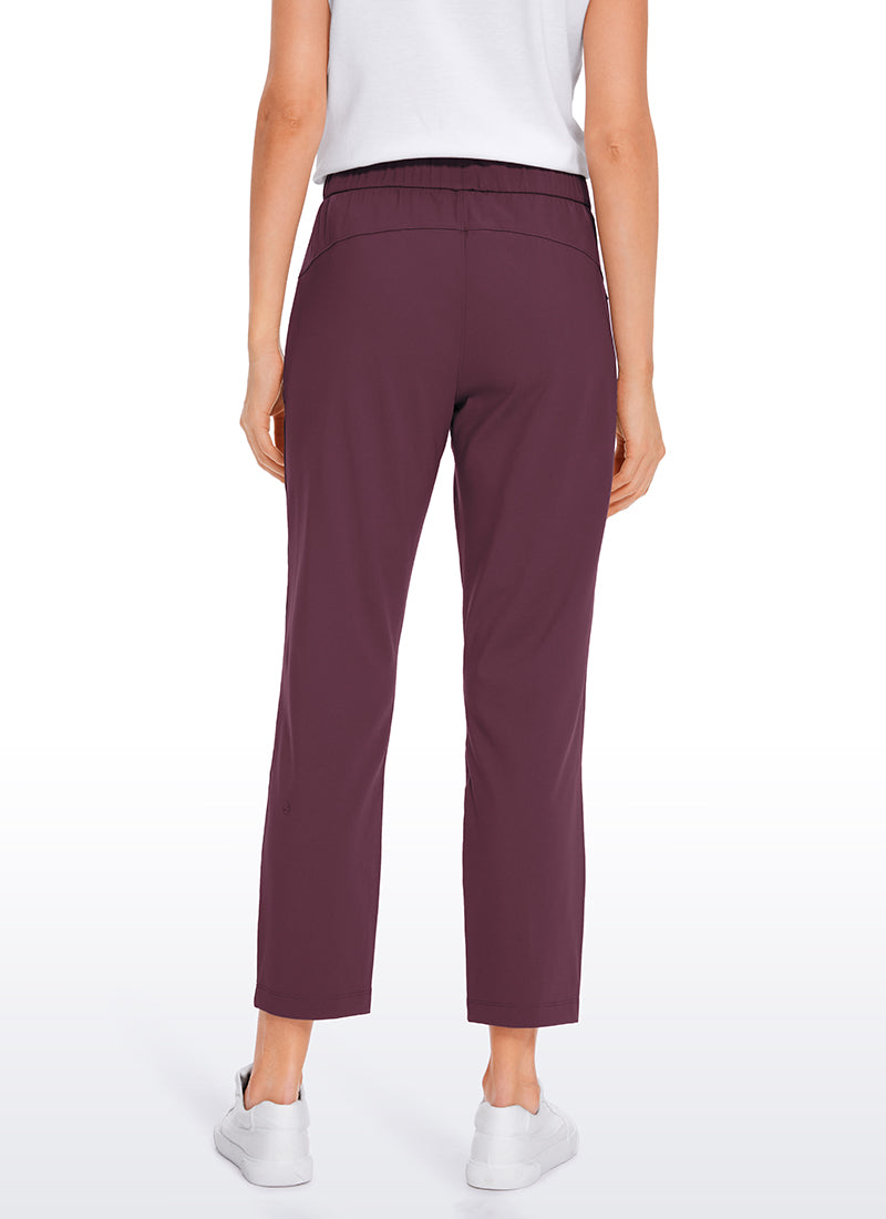 CRZ YOGA Women's Travel Slim Fit Stretch On the Travel Pants 25'' Dark Russet