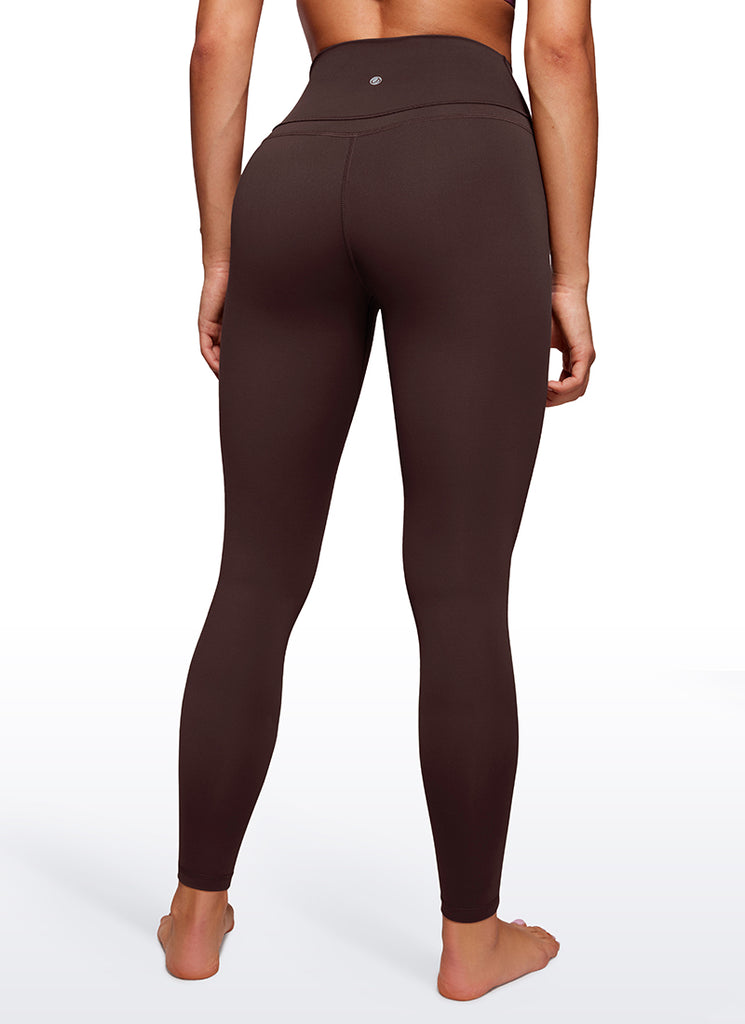 CRZ YOGA Women's Yoga Train High Rise Tall Nakedfeel Leggings 28'' Hot Fudge Brown