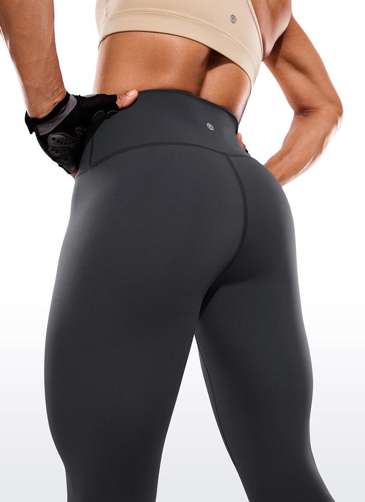 CRZ YOGA Women's Train High Rise Hugged Feel Compression Leggings 25'' Dark Lavender Purple
