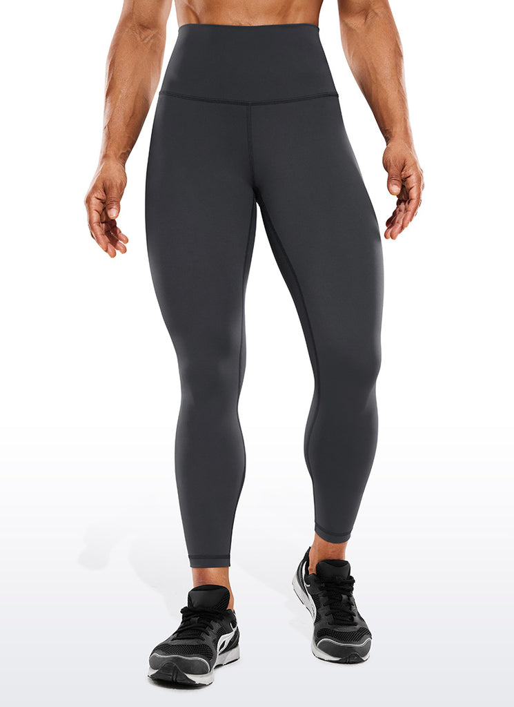 CRZ YOGA Women's Train High Rise Hugged Feel Compression Leggings 25'' Ink Gray