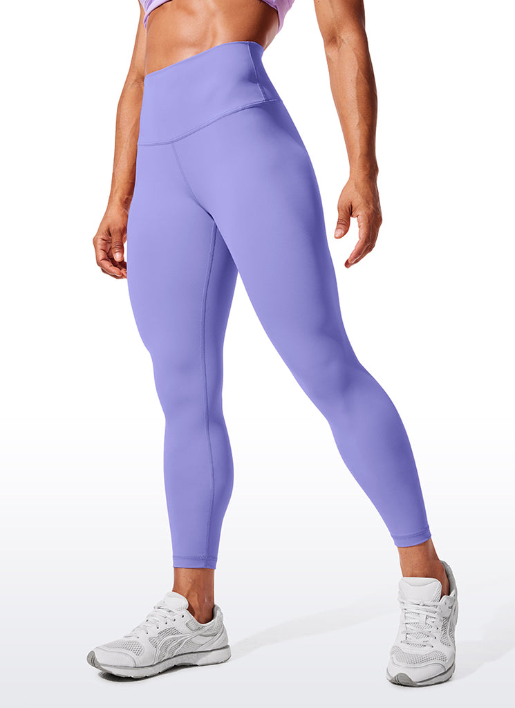 CRZ YOGA Women's Train High Rise Hugged Feel Compression Leggings 25'' Dark Lavender Purple