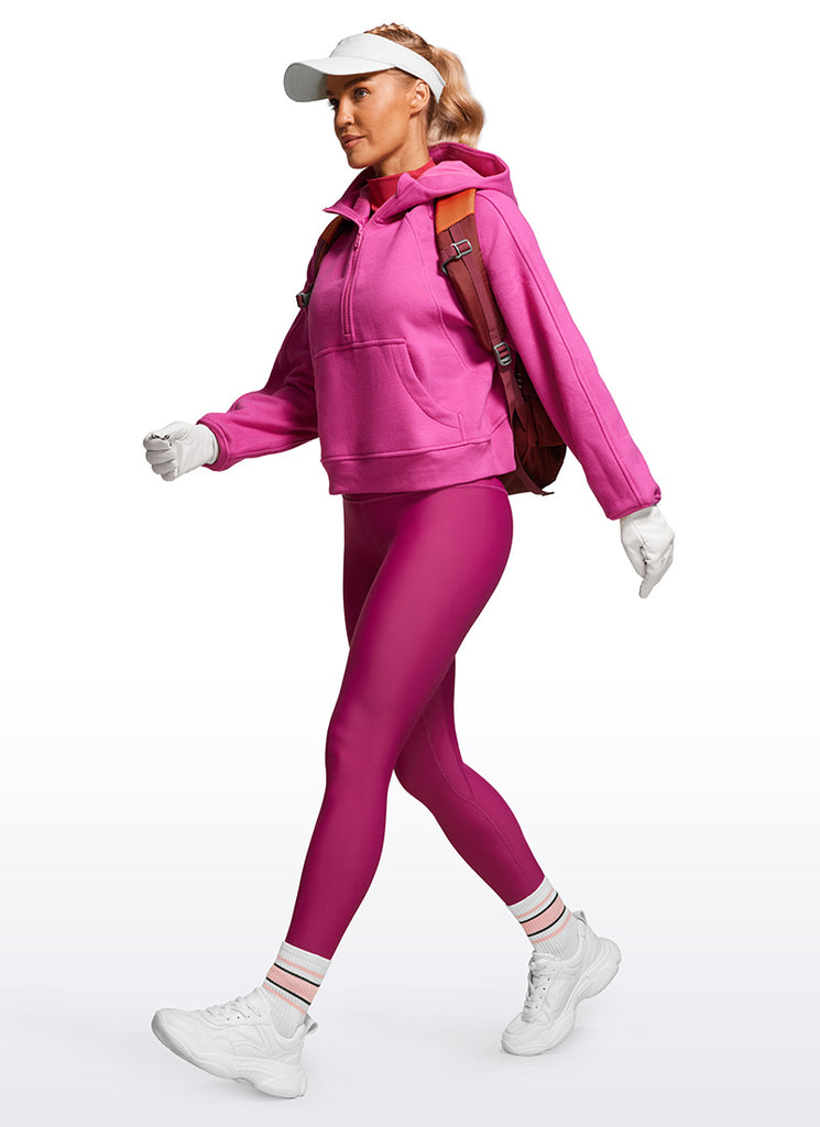 CRZ YOGA Women's Winter High Rise Thermal Fleece Lined Leggings 28'' Melanite