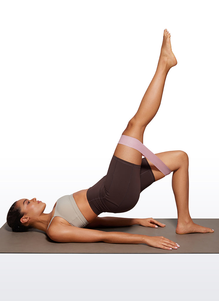 CRZ YOGA Women's Train High Rise Biker Nakedfeel Pocket Shorts 6'' Hot Fudge Brown