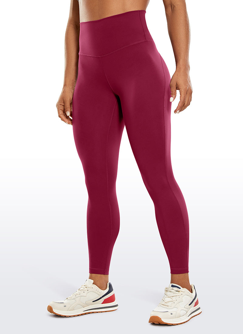 CRZ YOGA Women's Train High Rise Ulti-Dry 7/8 Workout Leggings 25'' Magenta Purple