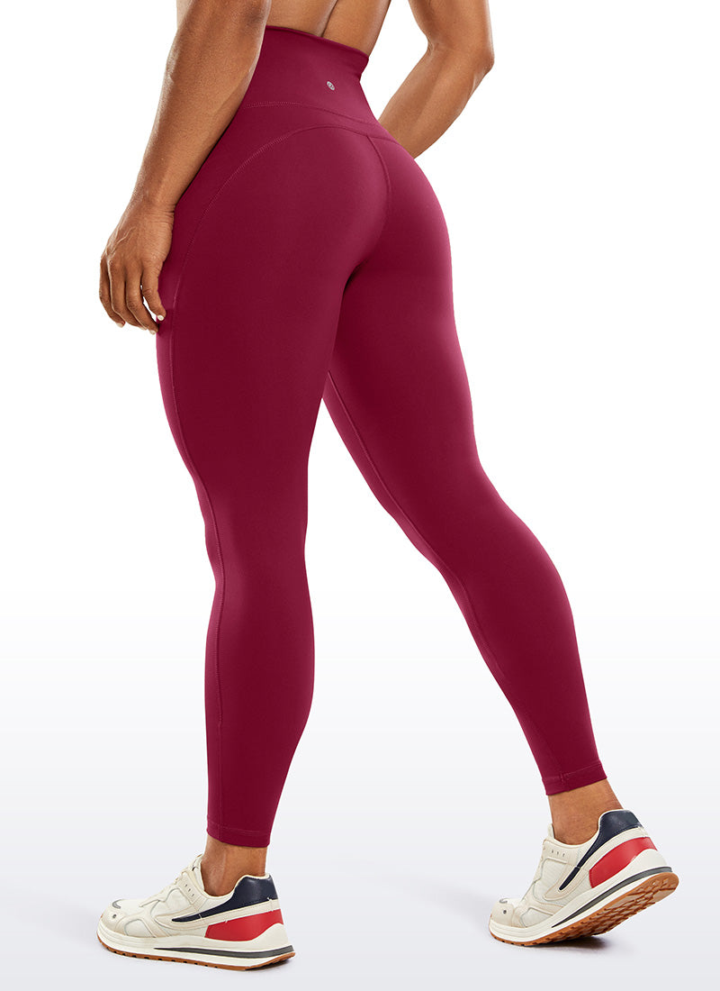 CRZ YOGA Women's Train High Rise Ulti-Dry 7/8 Workout Leggings 25'' Magenta Purple