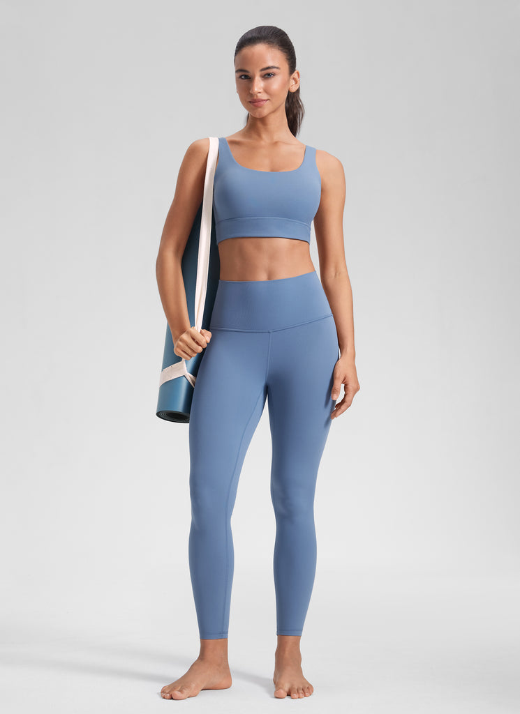 CRZ YOGA Women's Yoga Lounge High Rise Butterluxe Yoga Leggings 25'' Oasis Blue