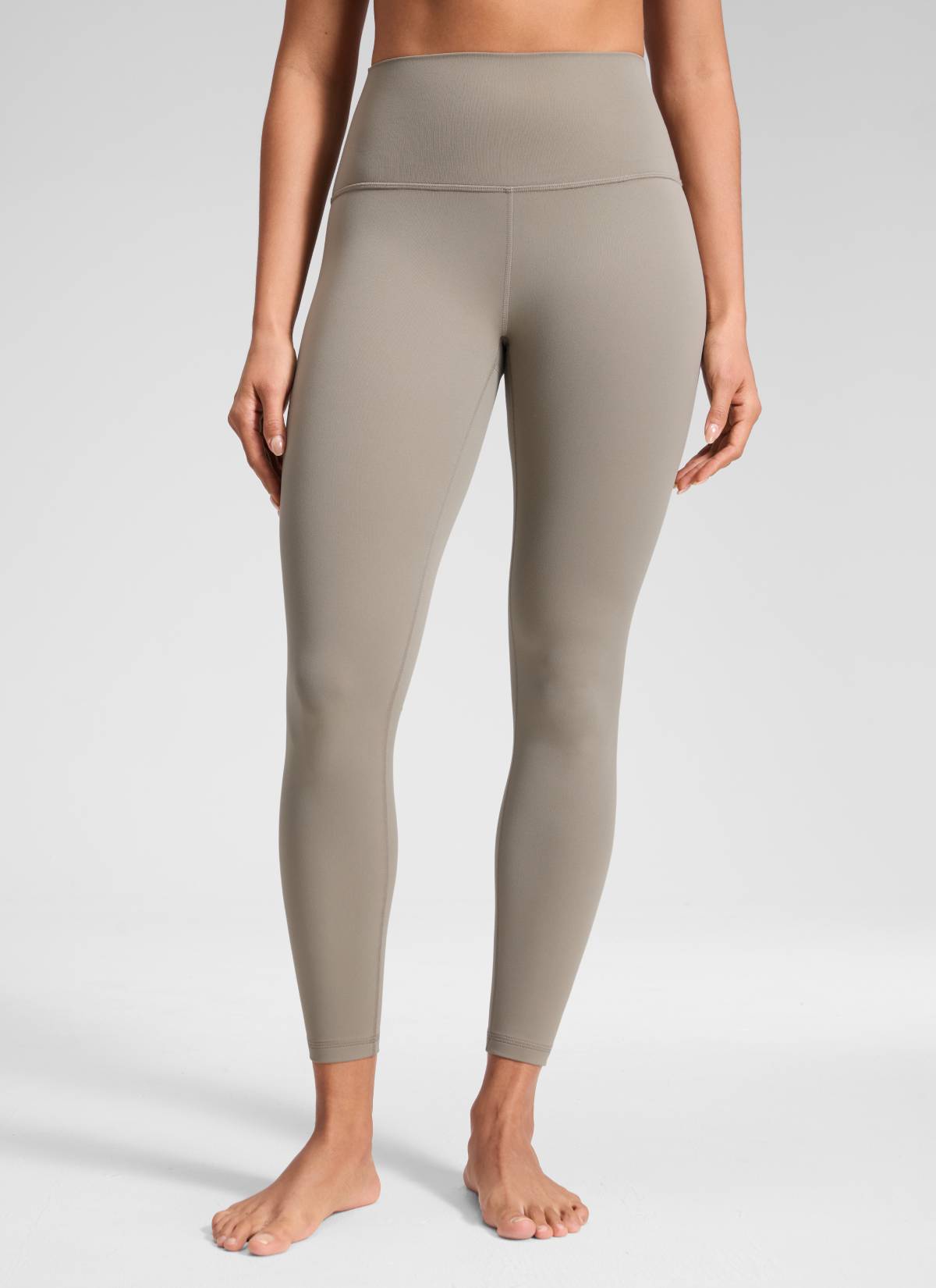 CRZ YOGA Women's Yoga Lounge High Rise Butterluxe Yoga Leggings 25'' Warm Ash Grey
