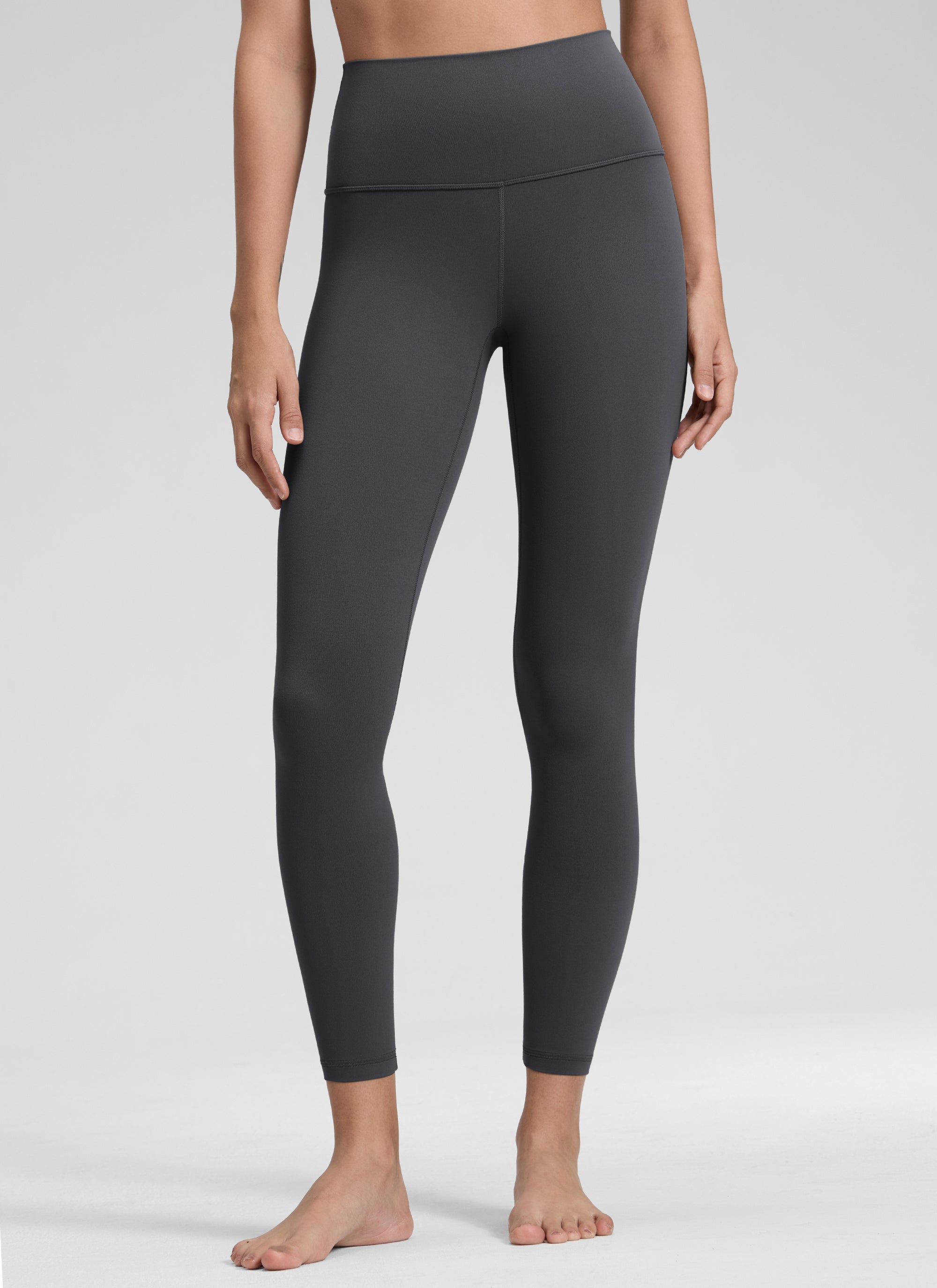 CRZ YOGA Women's Yoga Lounge High Rise Butterluxe Yoga Leggings 25'' Mysterious Grey @model_info:Jenna