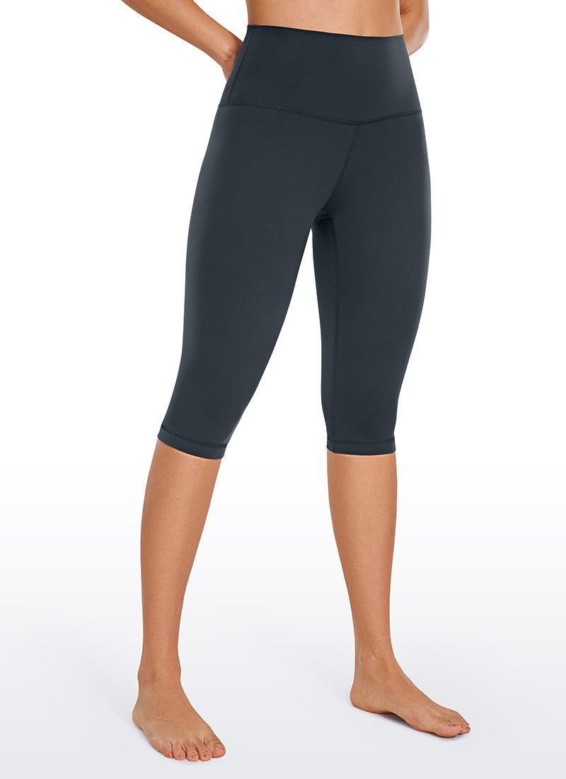 CRZ YOGA Women's High Rise Butterluxe Knee Length Capri Leggings 14