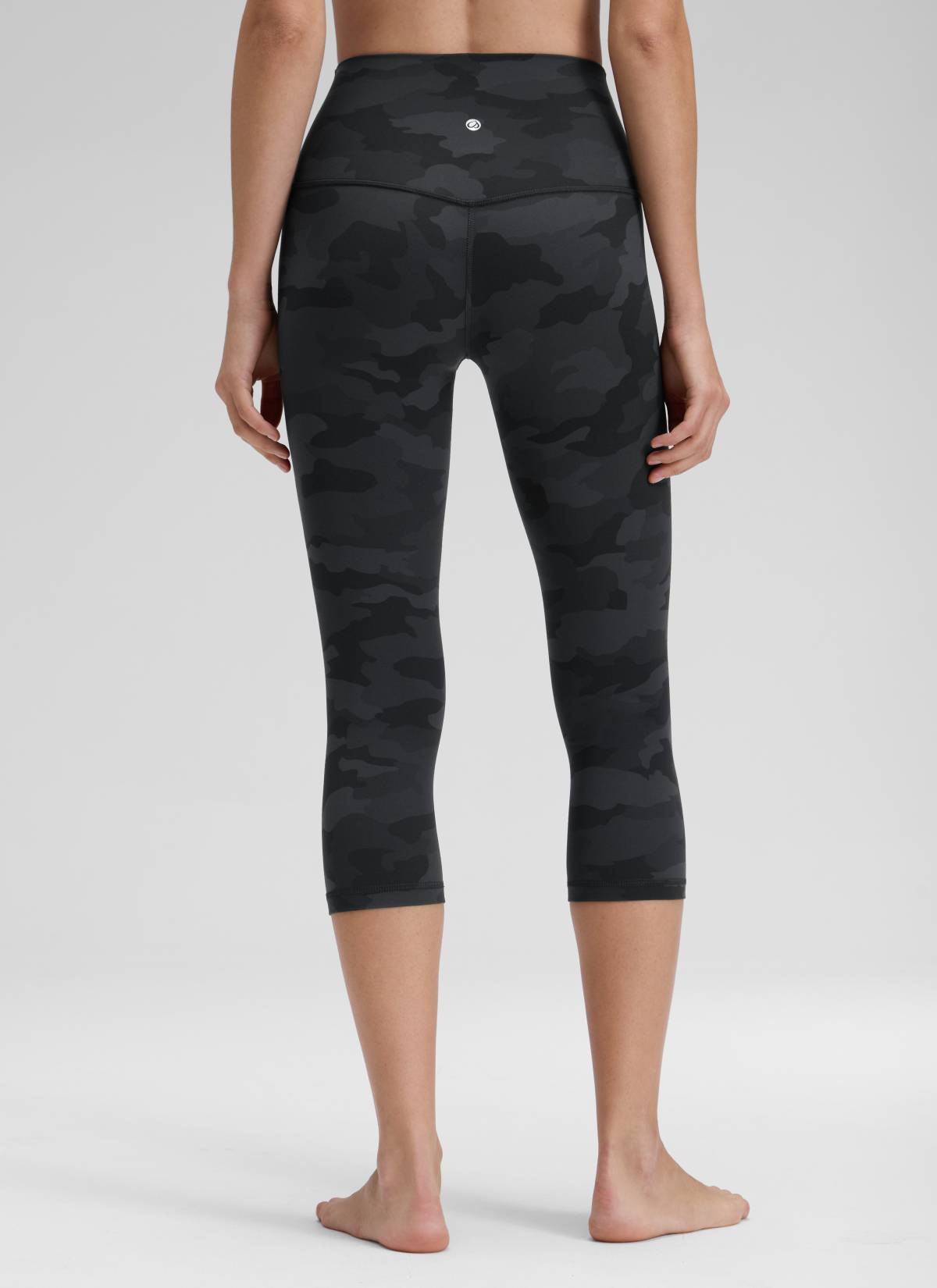 CRZ YOGA Women's Yoga Lounge High Rise Butterluxe Yoga Leggings 19'' Dark Grey Camouflage 2