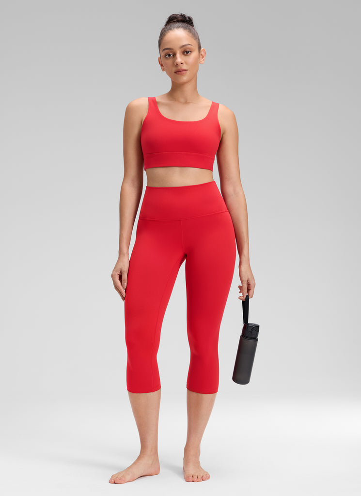 CRZ YOGA Women's Yoga Lounge High Rise Butterluxe Yoga Leggings 19'' Aurora Red