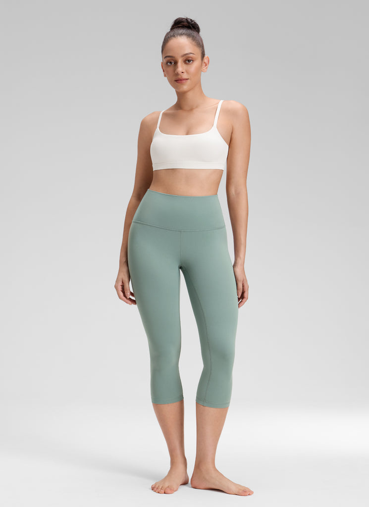 CRZ YOGA Women's Yoga Lounge High Rise Butterluxe Yoga Leggings 19'' Crater Green