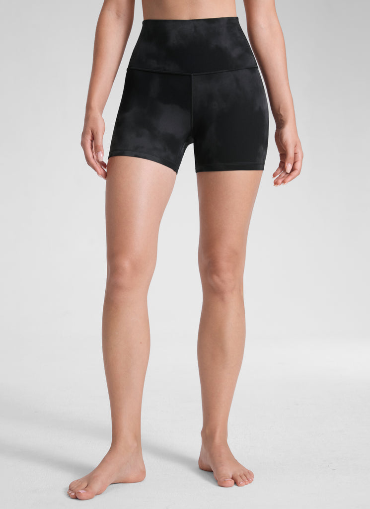 CRZ YOGA Women's Yoga High Rise Biker Shorts Butterluxe Shorts 4'' Forest Dark Green