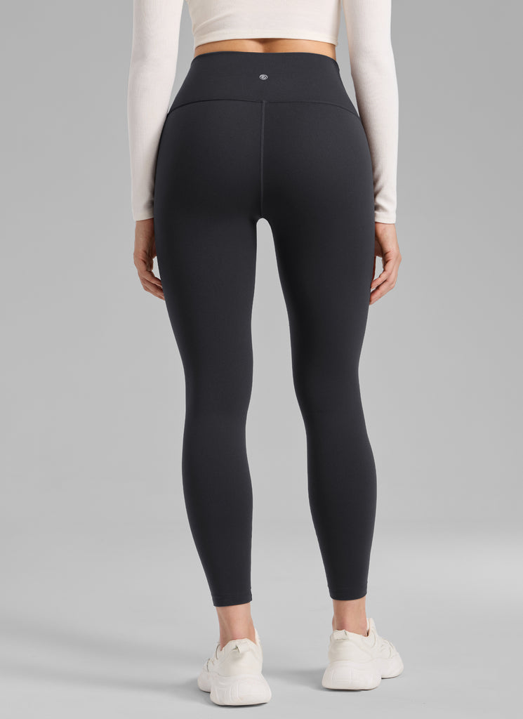 CRZ YOGA Women's Thermal Fleece Lined Casual High Rise Legging 25'' Ink Gray